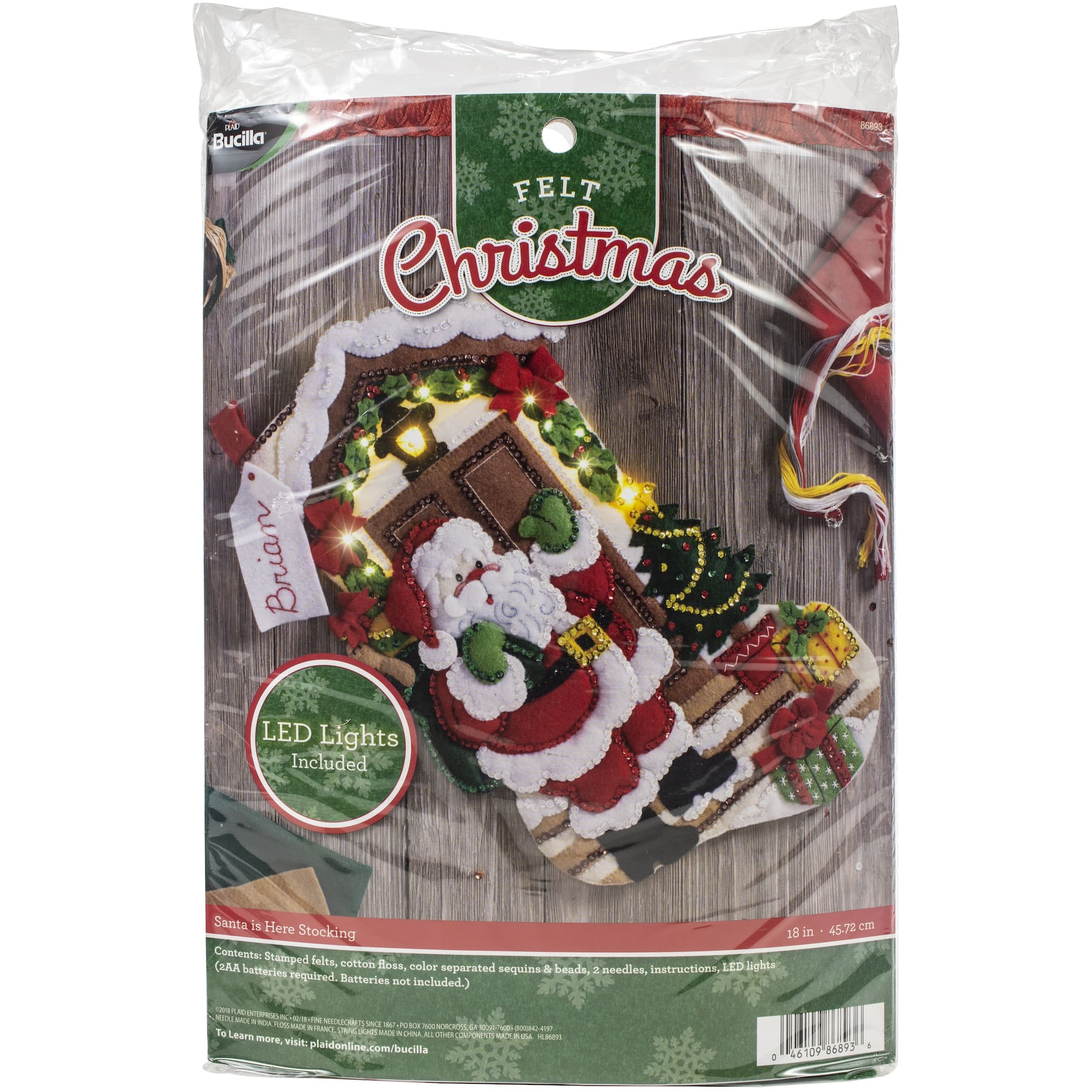 Bucilla Santa is Here Stocking Felt Kit